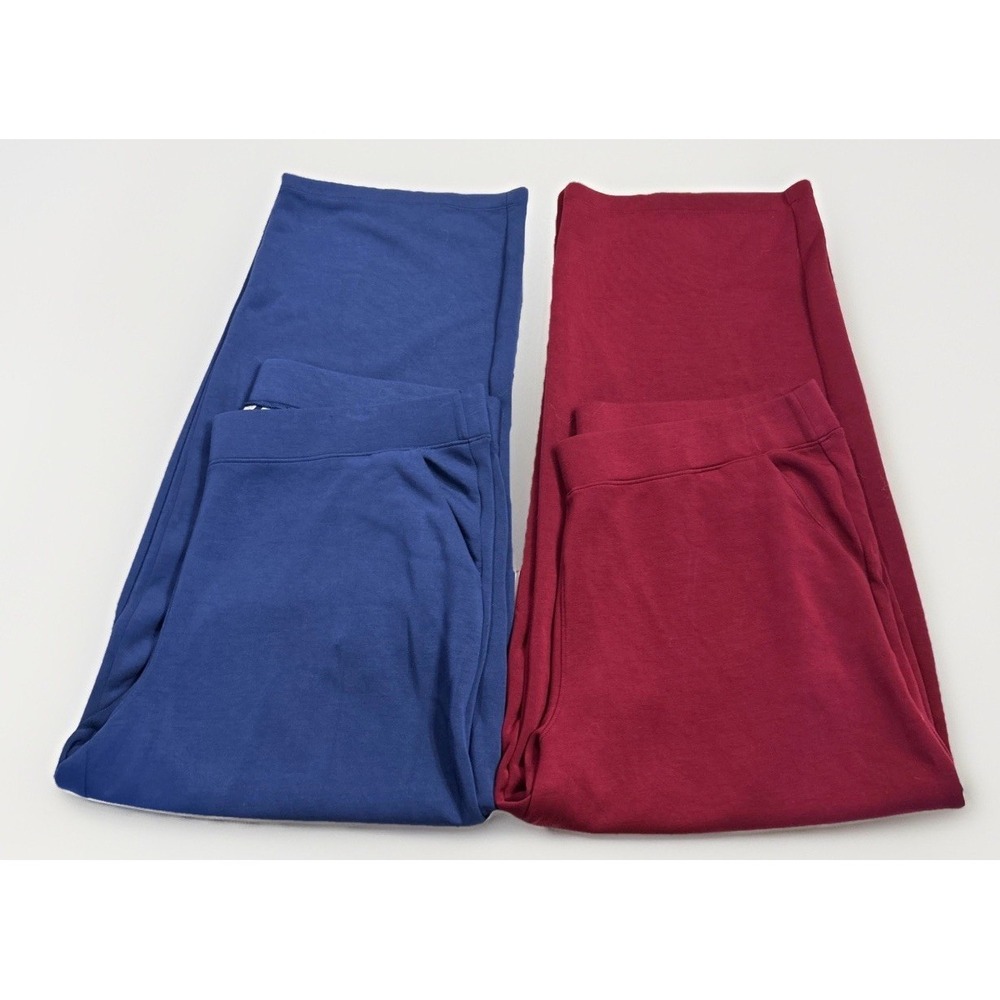 Women's Chicos Wide Leg Pull On Scuba Pants Flowy Stretch Sz XL (3) Lot Of 2